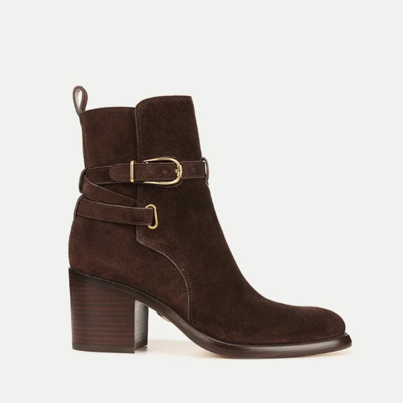 NIB Veronica Beard Sohelia booties, brown suede, size 8 - Picture 2 of 15